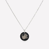 Baby Handprint Necklace Black
