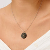 Custom Initials Necklace Black