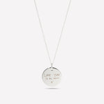 Engraved Handwriting Necklace Silver