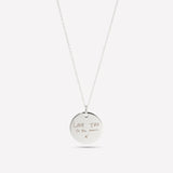 Engraved Handwriting Necklace Silver