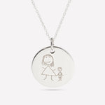 Personalised Doodle Necklace Silver