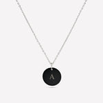 Personalised Initials Necklace Black