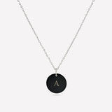 Personalised Initials Necklace Black