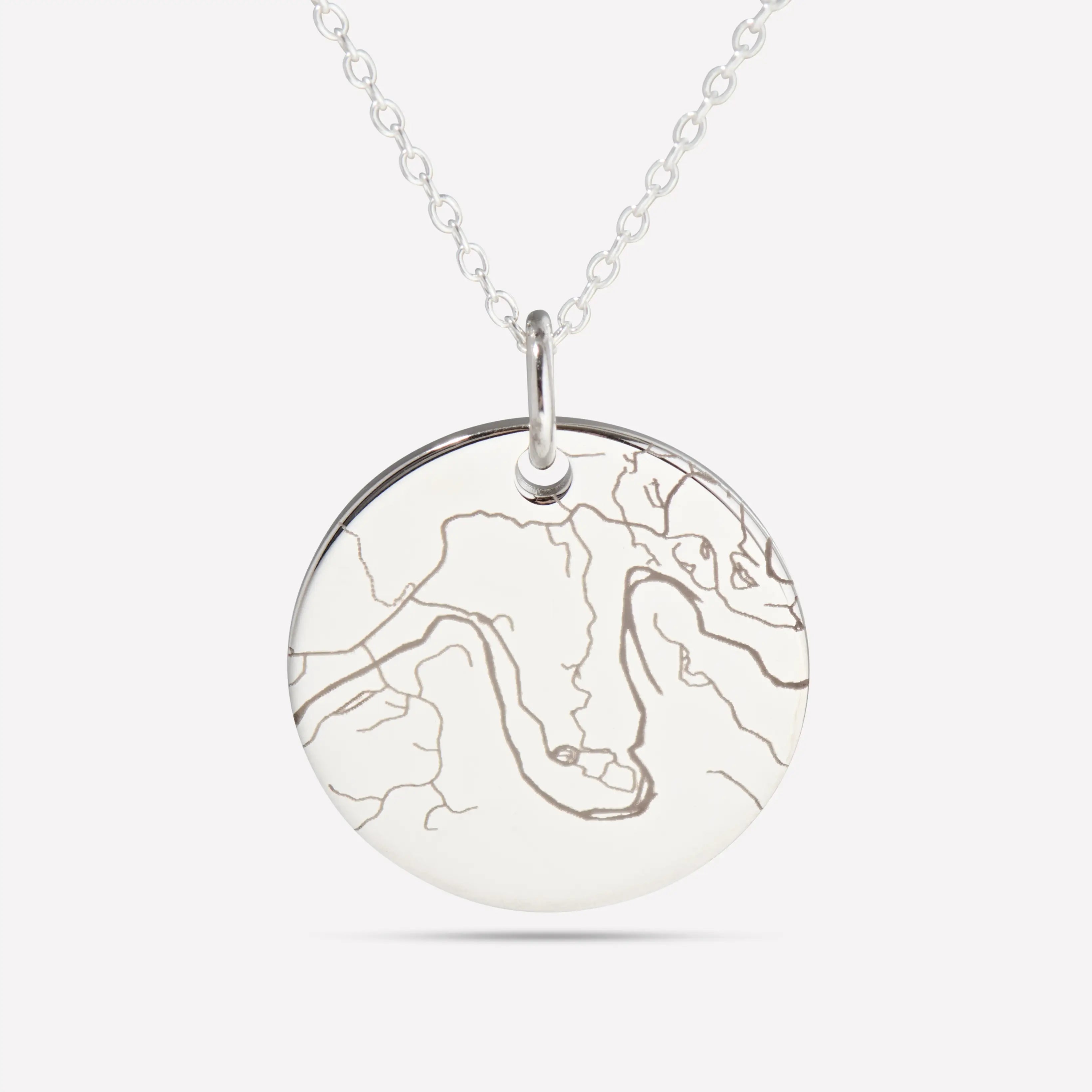 Personalised Map Keepsake Silver
