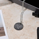 Personalised Map Necklace Black
