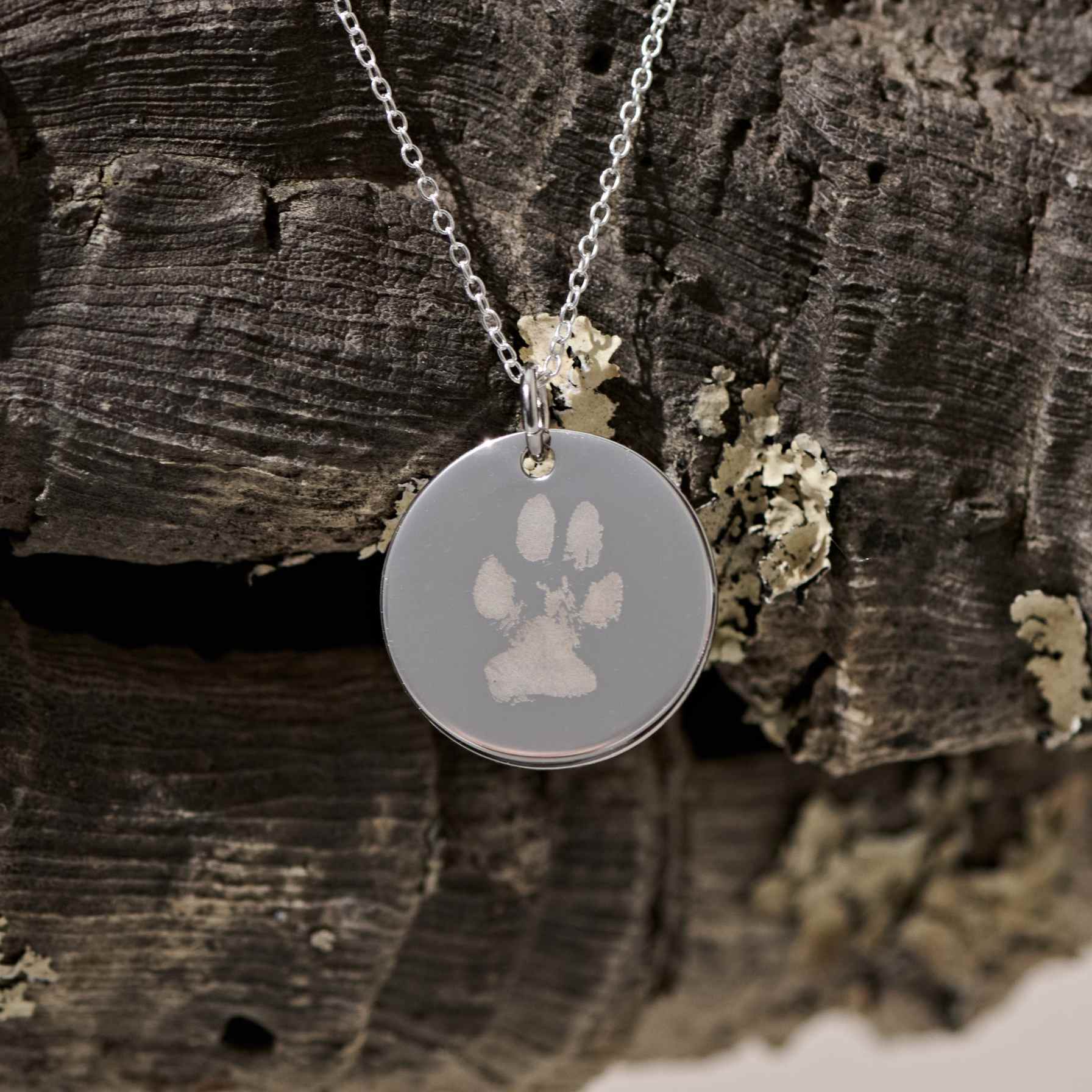 Personalised Paw Print Keepsake Silver 