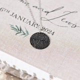 Personalised Star Map Necklace Black 