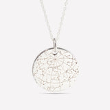 Personalised Star Map Necklace Silver